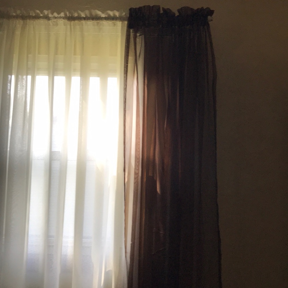 Chocolate brown window sheers